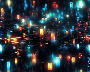 Obraz premium Abstract blurred street light background