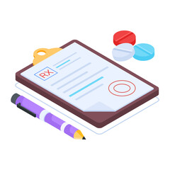 Set of Medical Equipment Isometric Icons 

