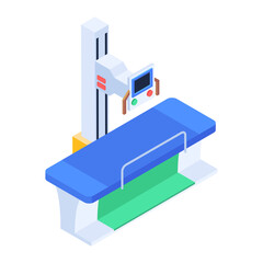 Set of Medical Equipment Isometric Icons 

