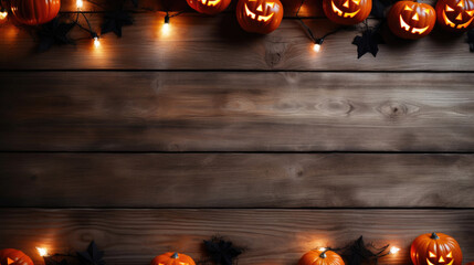 Glittering Halloween Decor on Rustic Wood