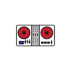 dj mixer vector type icon