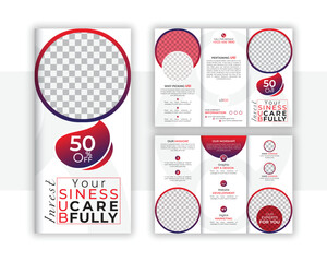 2023 and 2024 brand marketing and advertising Creative Corporate Modern Business Trifold Brochure Template Design.