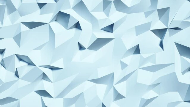 Abstract Icy Polygon Triangle Background Animated
