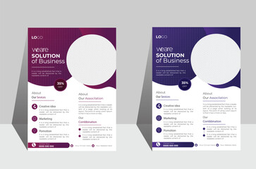 Creative business flyer design or brochure cover template
