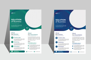 Creative business flyer design or brochure cover template