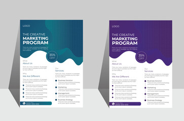 Creative business flyer design or brochure cover template