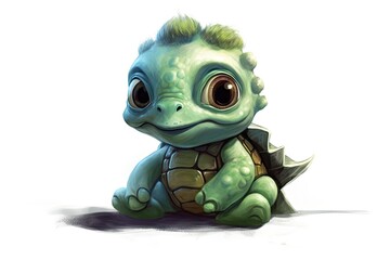 adorably cartoonish little turtle