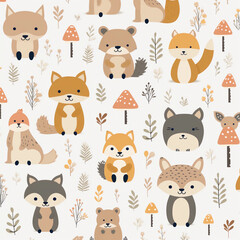 cute wooden animal background