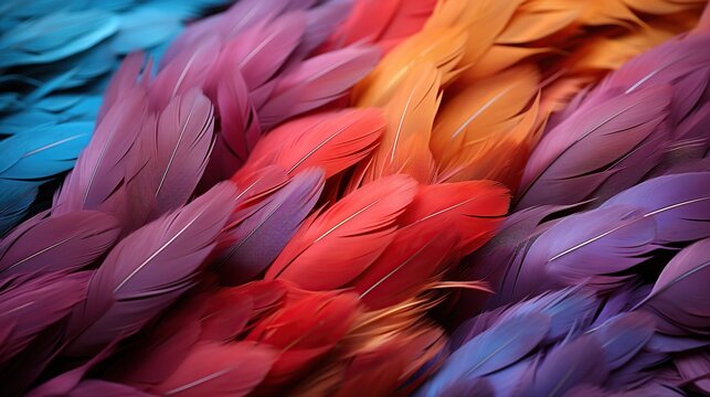 Fototapeta colorful chicken feathers
