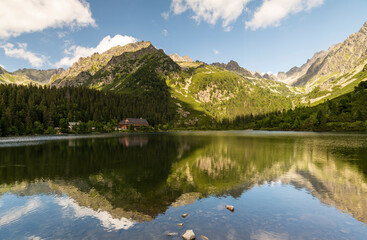 Fototapeta na wymiar Mountain landscape in the Tatras on a sunny day