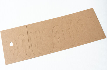 machine-cut stencil with word 
