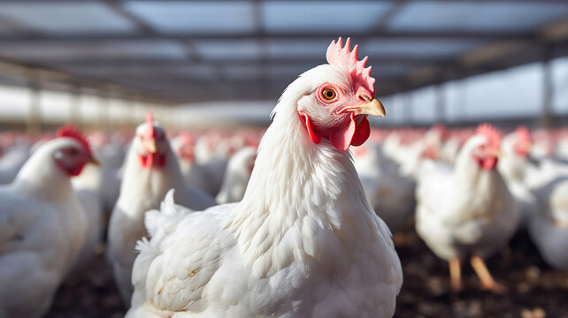broiler chicken is housed in a contemporary enclosure