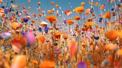 Fototapeta na wymiar colorful field of wildflowers