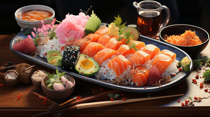 beautifull and ultra detailled illustration japanese food, Generative Ai