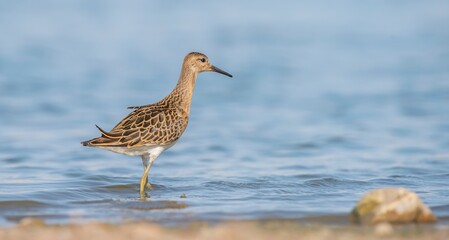 Ruff (Calidris pugnax) is a wetland bird. It lives in suitable habitats in Asia, Europe and Africa. It is known as a migratory bird in Turkey.