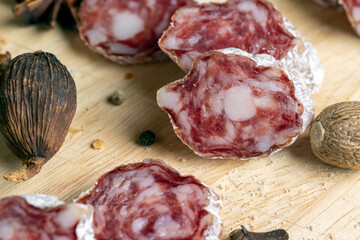 White mold on beef sausage,