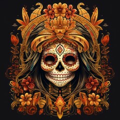 celebration of mexican day of dead tradition, Generative AI