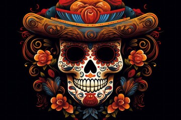 celebration of mexican day of dead tradition, Generative AI