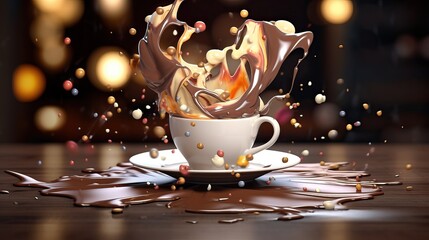 Hot Chocolate Splash - Tempting Drink Photography