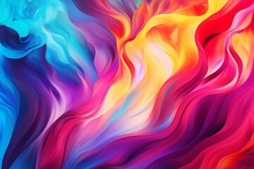 Obraz premium Vibrant dance of abstract flames, a mesmerizing symphony. Generative AI