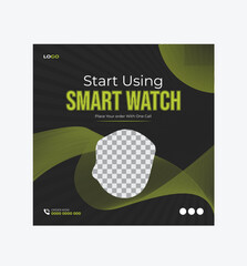 Creative Smart Watch Social media Post Design Template 