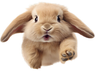 Obraz premium Mini Lop Bunny's Playful Tumble, No Background