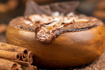 Milk sweet yogurt with bifidobacteria and chocolate