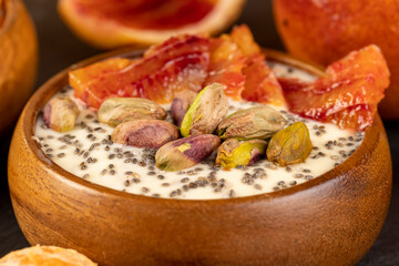 sprinkled with chia seeds fresh orange yogurt