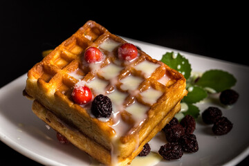 cake with berries