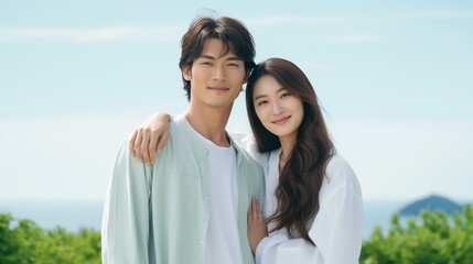 Obraz premium アジア人カップル・夫婦・恋人・パートナー・結婚（Generative AI） 