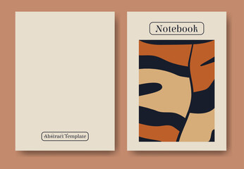 Minimalistic notebook cover illustration. Flourish style decor