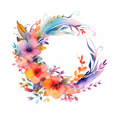 Vibrant, colorful blossom on white background, Close-up, isolated flower with intricate details