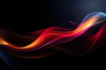 Fototapeta premium Modern abstract motion banner on dark background | Generative AI