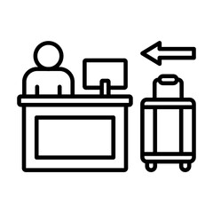 Naklejka premium Check In Icon