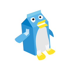 牛乳パック 工作 ペンギン 