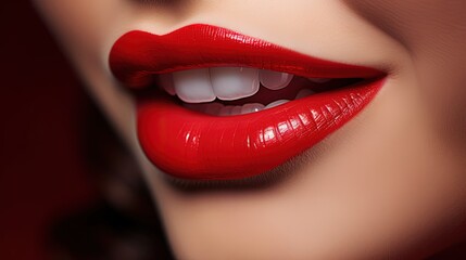Fototapeta premium Close up Woman Lips Mouth