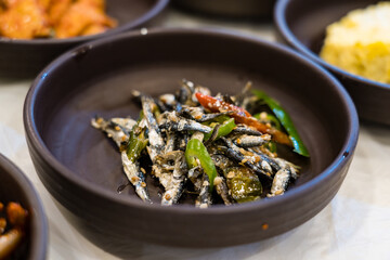 Dried fish dishes, dried fish Korean food, seafood, Korean side dishes