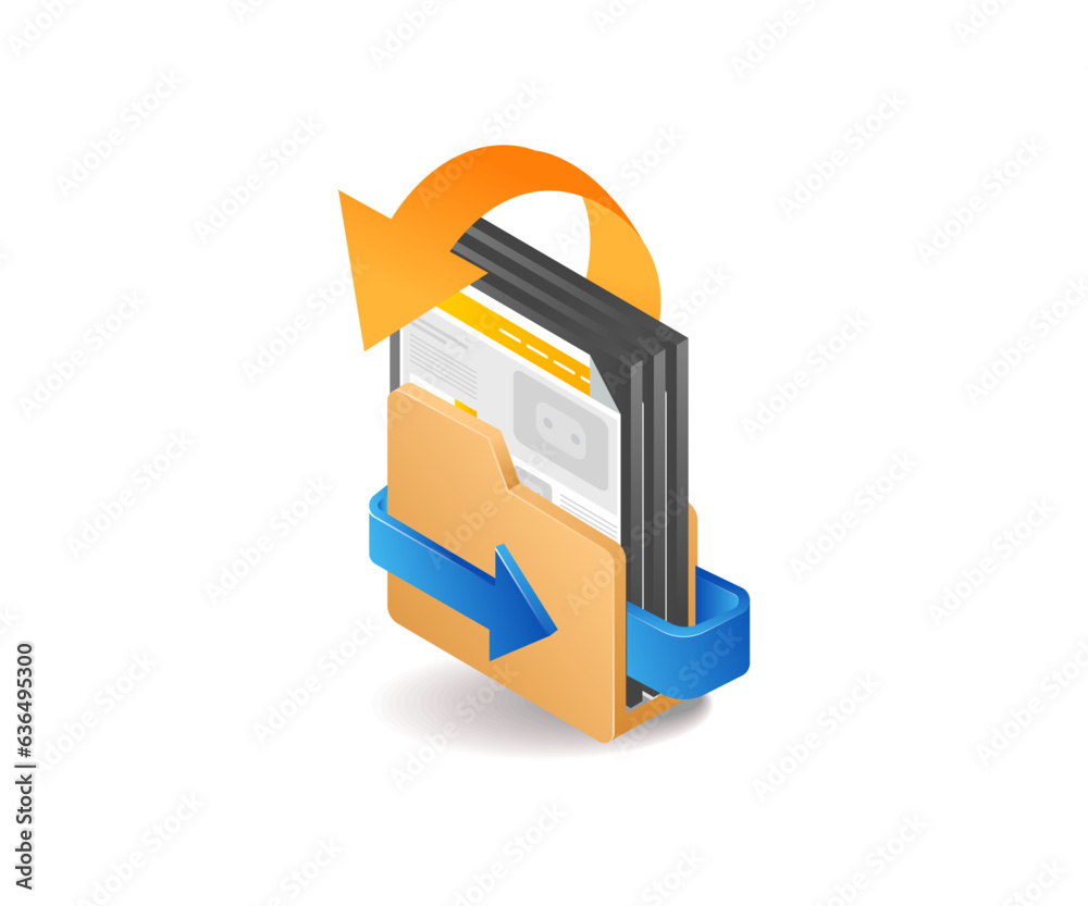 Aufkleber Data template web blog design files in a folder