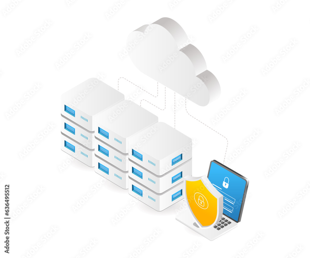 Poster Cloud server data security computer network