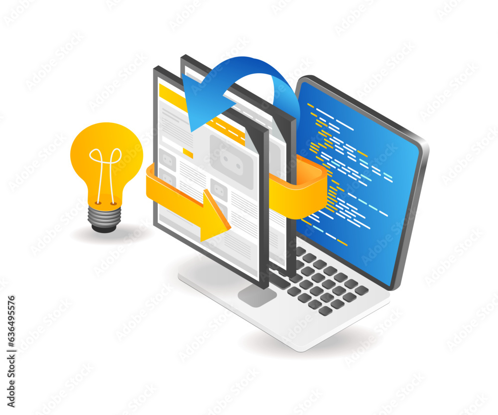 Poster Creative web blog layout with professional programming language