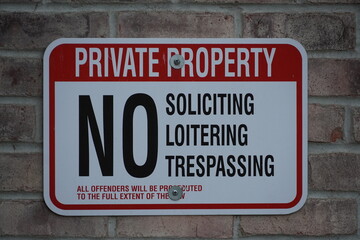 Naklejka premium private property sign