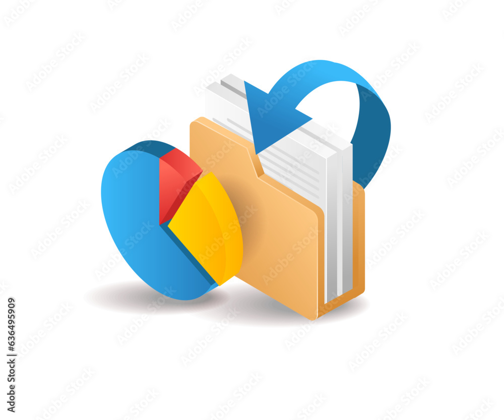 Poster pie chart data server folders