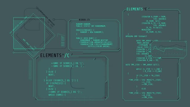 Abstract encoding process in the HUD interface.