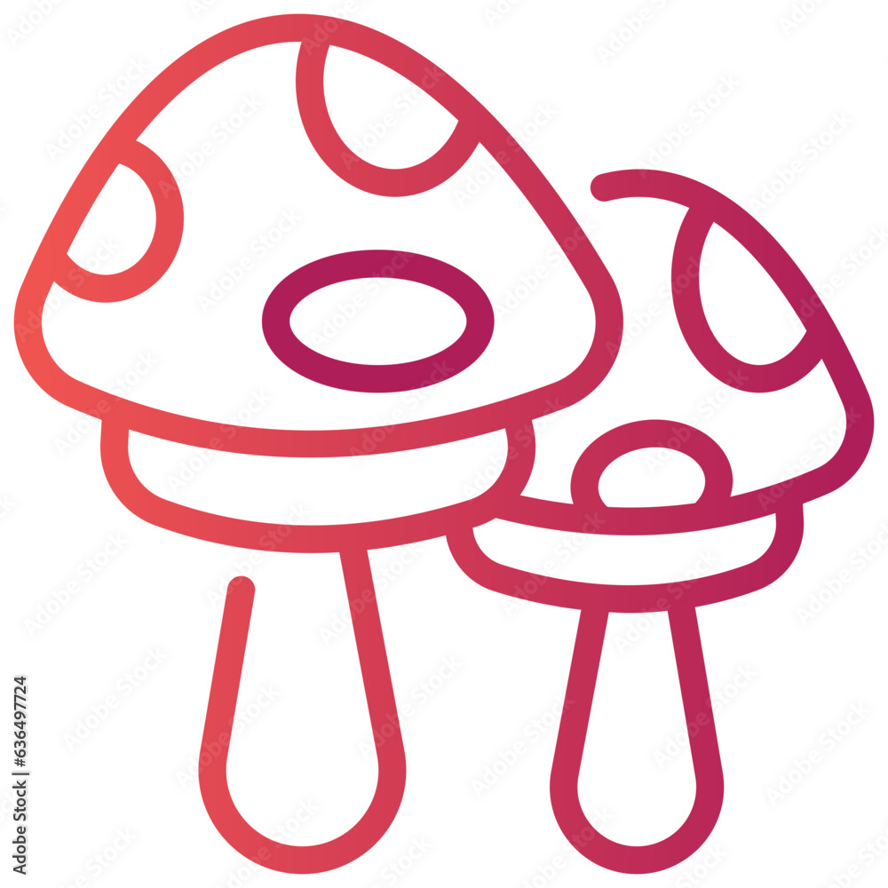 Wall mural Mushroom Icon