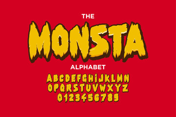 modern cartoon alphabet design