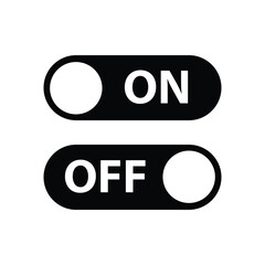 Off, on, toggle icon. Vector illustration, flat illustration on white background..eps