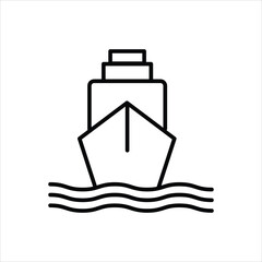  Boat, sail, sailing, ship, yacht icon. flat illustration on white background..eps