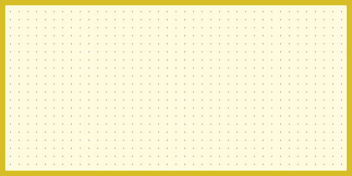Vector Sheet of blank cream color notebook and yellow border dot grid paper background vector file