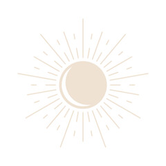 Sun Line Art Logo Design