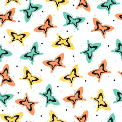 Obraz premium Vibrant Ethereal Elegance Flutter Vector Seamless Pattern